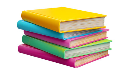 Stack of Colorful Books Still Life