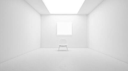 Minimalist White Room: A Study in Simplicity and Space