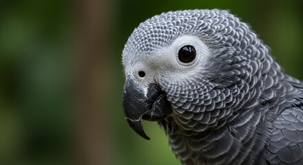 Fototapeta premium Close-up Portrait of an African Grey Parrot