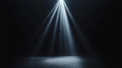 Obraz premium Dramatic Spotlight Beam on Dark Background High-Resolution Stock Photo for Stage, Theater, and Event Design