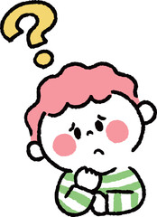 疑問を持つ男の子