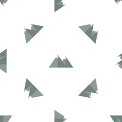 Seamless pattern illustration featuring mountain peaks with snow cover