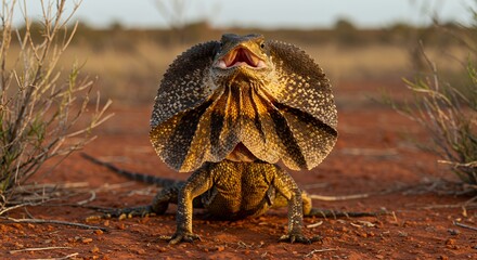 Frilled Lizard in Australian Outback