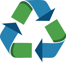 recycle symbol isolated on white