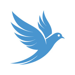 Stylized Flying Dove Vector Illustration