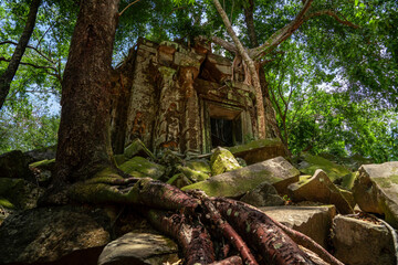 Mysterious Jungle Temple of Beng Mealea with Fallen Blocks