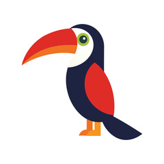 Toucan Vector Template with Background