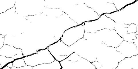 Crack Texture. The cracks concrete texture white and black. Cracked earth. Cracks background, cracks texture, grunge background. Cracks in a wall background.Structure of cracking.
