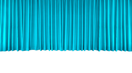 Light blue long curtain PNG transparent.