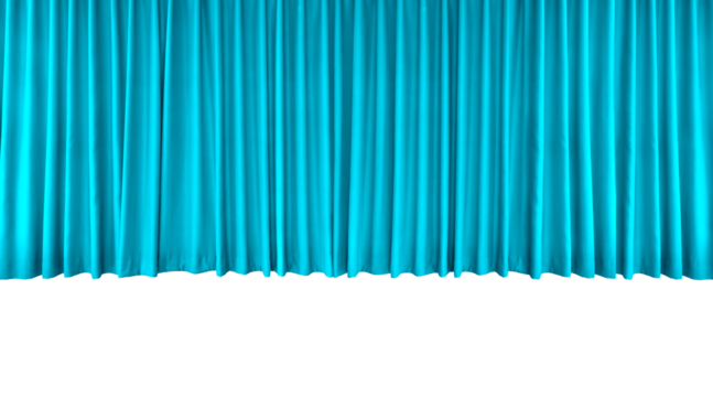 Light blue long curtain PNG transparent.