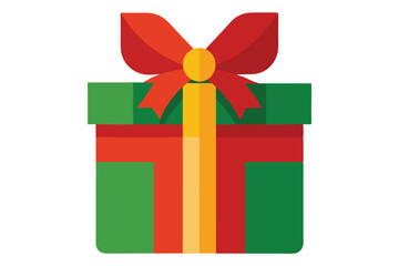 christmas-present-with-bow-vector-art-illustriton-.eps