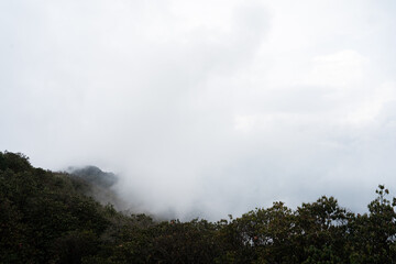 Clouds over the mountains