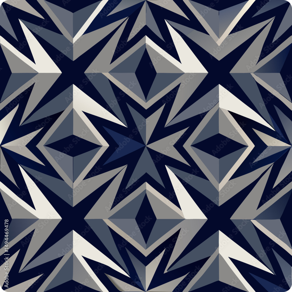 Poster modern geometric abstract design seamless vector pattern