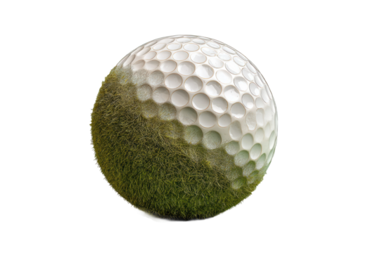 PNG Half grass, half golf ball: nature meets sport conceptual design