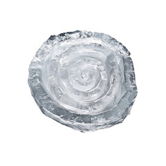 Abstract Ice Spiral Sculpture Frozen Swirl of Nature's Art