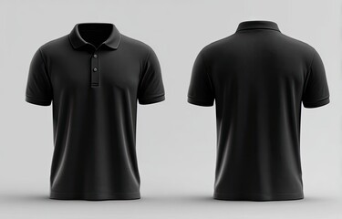 Blank black polo shirt mockup