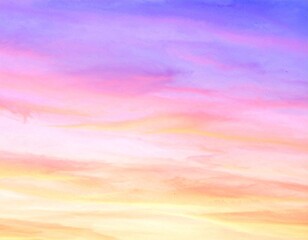 Obraz premium abstract watercolor background sunset sky pink purple 