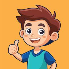 Showing a Thumbs Up Gesture Signifying Approval or Agreement 