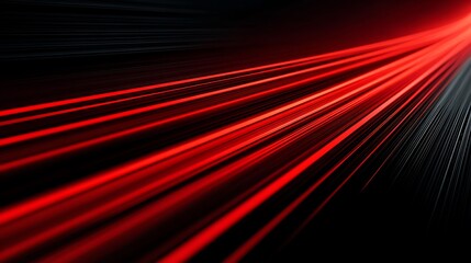 Fototapeta premium Bright red diagonal lines cutting across a deep black canvas in a high-definition conceptual art composition featuring minimalist geometric contrast and bold linear pattern for modern abstract design.