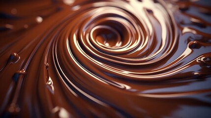 Rich chocolate swirl, close-up view, delicious texture.