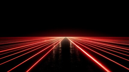 Bright red diagonal lines cutting across a deep black canvas in a high-definition conceptual art composition featuring minimalist geometric contrast and bold linear pattern for modern abstract design.
