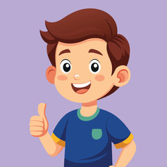 Showing a Thumbs Up Gesture Signifying Approval or Agreement 