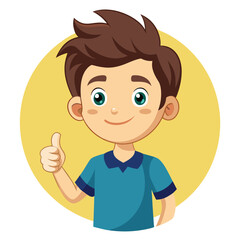 Showing a Thumbs Up Gesture Signifying Approval or Agreement 