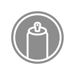 Metal scrap waste sorting sign. Soda, tin or drink can garbage type vector icon.