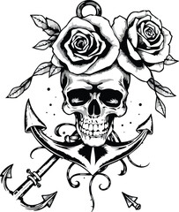 skull and crossbones Tattoo