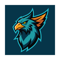 Vector Style Griffin Esport Mascot Game Logo