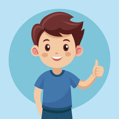 Showing a Thumbs Up Gesture Signifying Approval or Agreement 