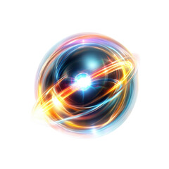 Obraz premium Abstract Glowing Energy Sphere Quantum Physics, Technology, and Innovation
