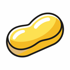 Butter Bean icon on white background 