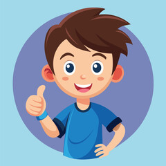 Showing a Thumbs Up Gesture Signifying Approval or Agreement 