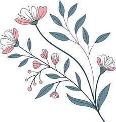 Fototapeta premium seamless pattern with flowers
