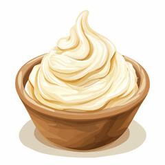 Whipped cream isolated 