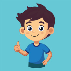 Showing a Thumbs Up Gesture Signifying Approval or Agreement 