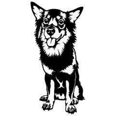 Chihuahua mix Dog Breed - Pet Vector Cut file, Dog Silhouette Stencil - Cricut file