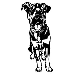 American Staffordshire Terrier Dog Breed - Pet Vector Cut file, Dog Silhouette Stencil - Cricut file