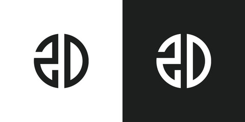 Letter 2D or Number 20 Logo Design