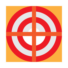Target Board  Vector Flat Icon Design