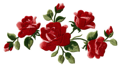 Red roses floral arrangement decorative element