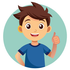 Showing a Thumbs Up Gesture Signifying Approval or Agreement 