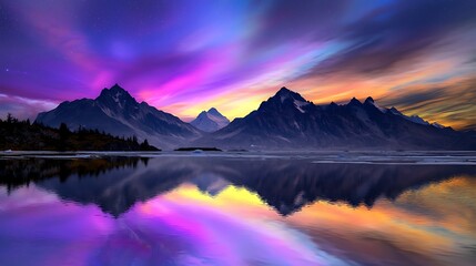 Majestic mountain reflection