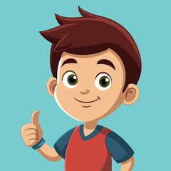 Showing a Thumbs Up Gesture Signifying Approval or Agreement 