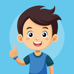 Showing a Thumbs Up Gesture Signifying Approval or Agreement 