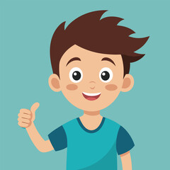 Showing a Thumbs Up Gesture Signifying Approval or Agreement 