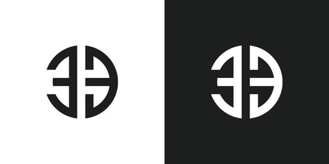 Letter EE or Number 33 Logo Design
