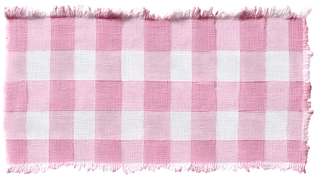 Pink and white checkered fabric texture backdrop
