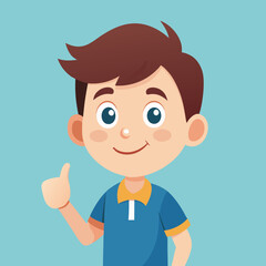 Showing a Thumbs Up Gesture Signifying Approval or Agreement 